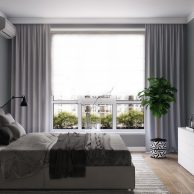 Tsoy design interior дизайн интерьера современной спальни в серых тонах