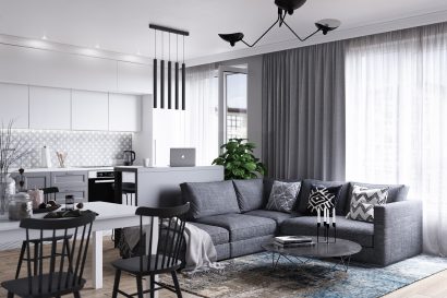 Tsoy design interior дизайн интерьера современной гостиной в серых тонах студия