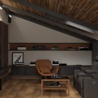 Дизайн интерьера офис кабинет комната геймера частного дома