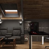 Дизайн интерьера кабинет комната геймера частного дома